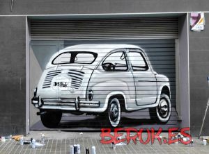 pintor graffitis puerta parking seat 600 atras